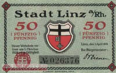 Linz am Rhein - 50  Pfennig (#VAL050_15a_UNC)