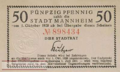 Mannheim - 50  Pfennig (#VAM005_1a_AU)