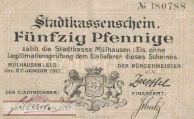 Mühlhausen im Elsass - 50  Pfennig (#VAM051_1_XF)