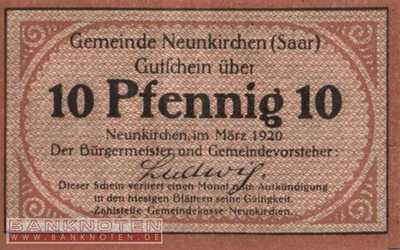 Neunkirchen-Saar - 10  Pfennig (#VAN021_2a_UNC)