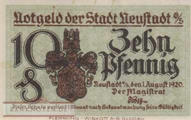 Neustadt (Oberschlesien) - 10  Pfennig (#VAN030_4a_AU)