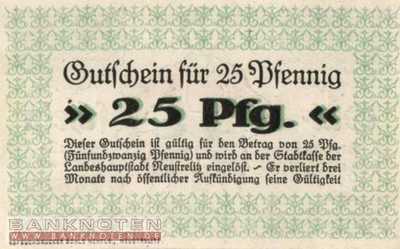 Neustrelitz - 25  Pfennig (#VAN039_2c_UNC)