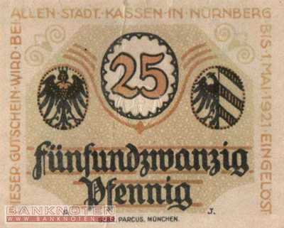 Nürnberg und Fürth - 25  Pfennig (#VAN058_2b_VF)