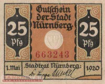 Nürnberg und Fürth - 25  Pfennig (#VAN058_2b_VF)