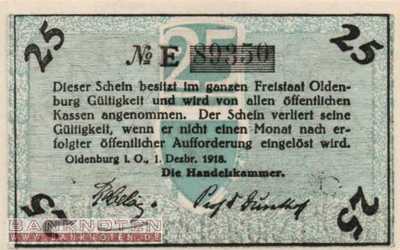 Oldenburg i. O. - 25  Pfennig (#VAO019_3bE_UNC)