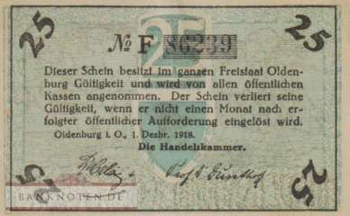 Oldenburg - 25  Pfennig (#VAO019_3b_AU)