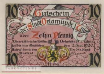 Orlamünde - 10  Pfennig (#VAO024_2b_UNC)