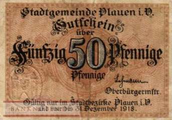 Plauen - 50  Pfennig (#VAP026_1d_VF)