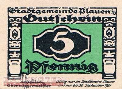 Plauen - 5  Pfennig (#VAP026_6a_UNC)