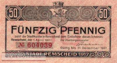 Remscheid - 50  Pfennig (#VAR025_6b_AU)