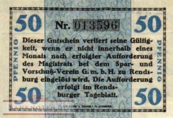 Rendsburg - 50  Pfennig (#VAR026_1c_UNC)