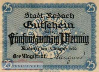 Rodach - 25  Pfennig (#VAR033_2a_UNC)