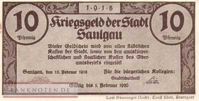 Saulgau - 10  Pfennig (#VAS017_3a_XF)