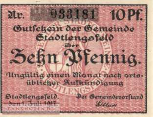 Stadtlengsfeld - 10  Pfennig (#VAS098_5b_UNC)