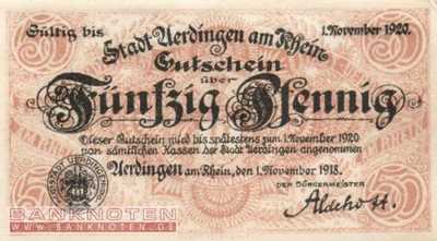 Uerdingen - 50  Pfennig (#VAU004_1b_AU)