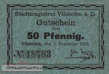 Vilshofen - 50  Pfennig (#VAV007_2b_UNC)