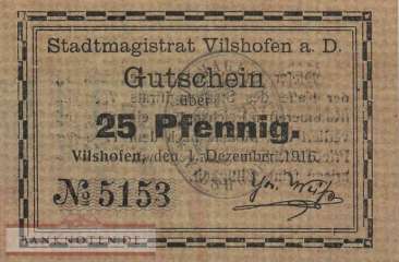 Vilshofen - 25  Pfennig (#VAV007_2e_XF)