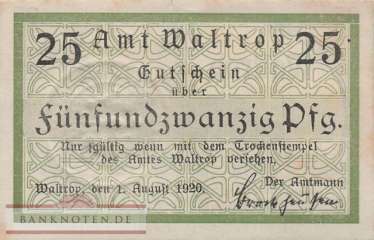 Waltrop - 25  Pfennig (#VAW007_4_AU)