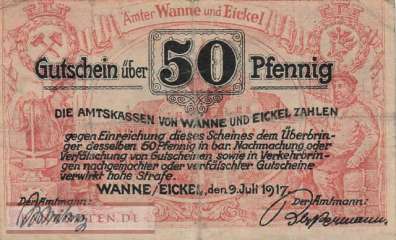 Wanne-Eickel - 50  Pfennig (#VAW010_1a_F)