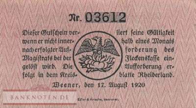 Weener - 25  Pfennig (#VAW015_1e_UNC)