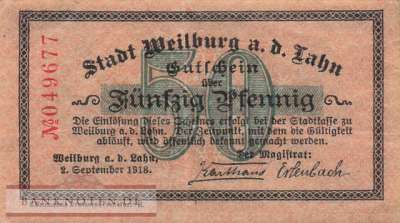Weilburg - 50  Pfennig (#VAW019_2a_XF)