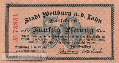 Weilburg - 50  Pfennig (#VAW019_3_UNC)