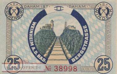 Weinheim - 25  Pfennig (#VAW021_1a_UNC)