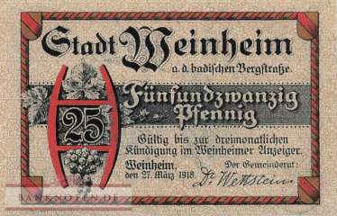 Weinheim - 25  Pfennig (#VAW021_1a_UNC)