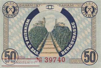 Weinheim - 50  Pfennig (#VAW021_1b_UNC)