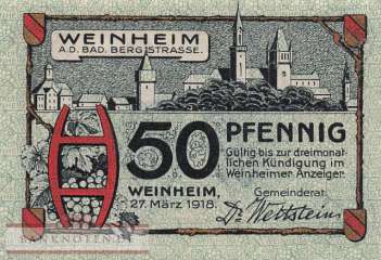 Weinheim - 50  Pfennig (#VAW021_1b_UNC)