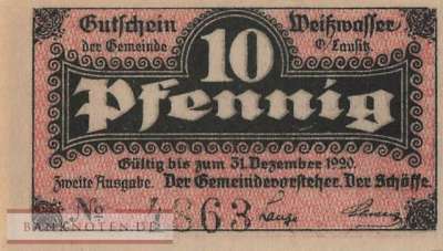 Weisswasser - 10  Pfennig (#VAW025_5a_UNC)