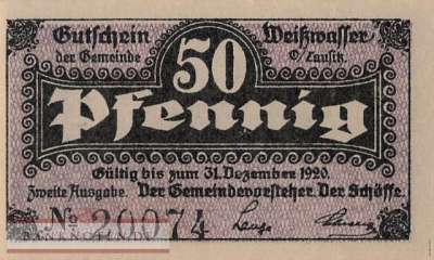 Weisswasser - 50  Pfennig (#VAW025_5c_UNC)