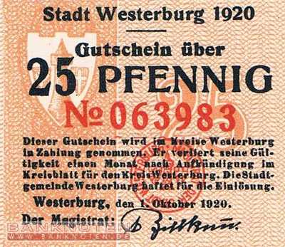 Westerburg - 25  Pfennig (#VAW033_5b_UNC)
