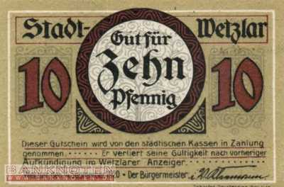 Wetzlar - 10  Pfennig (#VAW036_5a_UNC)