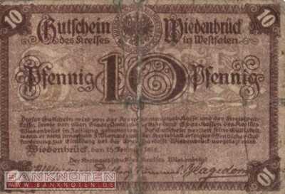 Wiedenbrück - 10  Pfennig (#VAW038_1a_VG)