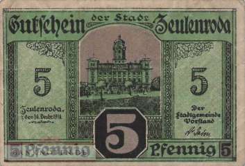 Zeulenroda - 5  Pfennig (#VAZ008_4a_VF)