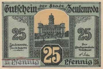 Zeulenroda - 25  Pfennig (#VAZ008_5c_UNC)