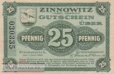 Zinnowitz - 25  Pfennig (#VAZ011_1a_UNC)