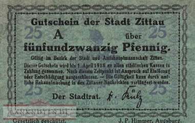 Zittau - 25  Pfennig (#VAZ012_1e_AU)