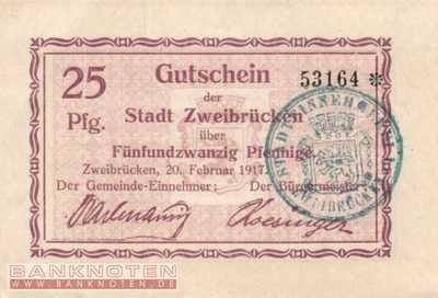 Zweibrücken - 25  Pfennig (#VAZ019_1a_AU)