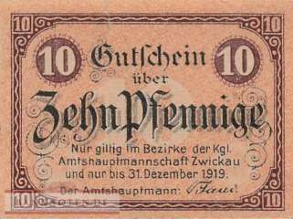 Zwickau - 10  Pfennig (#VAZ022_1c_VF)
