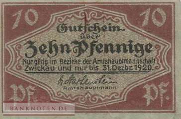 Zwickau - 10  Pfennig (#VAZ022_6a_XF)