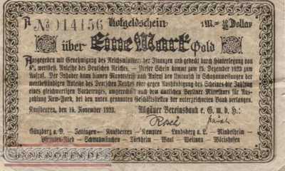 Kaufbeuren - 1  Goldmark (#WBN_K012-2_VG)