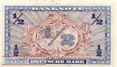 Germany - 1/2  Deutsche Mark (#WBZ-01_AU)