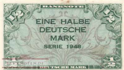 Germany - 1/2  Deutsche Mark (#WBZ-01_AU)
