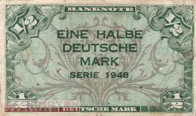 Germany - 1/2  Deutsche Mark (#WBZ-01_F)