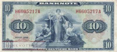 Deutschland - 10  Deutsche Mark (#WBZ-05_VF)