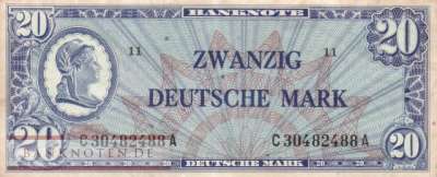 Germany - 20  Deutsche Mark (#WBZ-09a_VF)