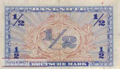 Deutschland - 1/2  Deutsche Mark (#WBZ-13a_VF)
