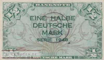 Deutschland - 1/2  Deutsche Mark (#WBZ-13a_VF)
